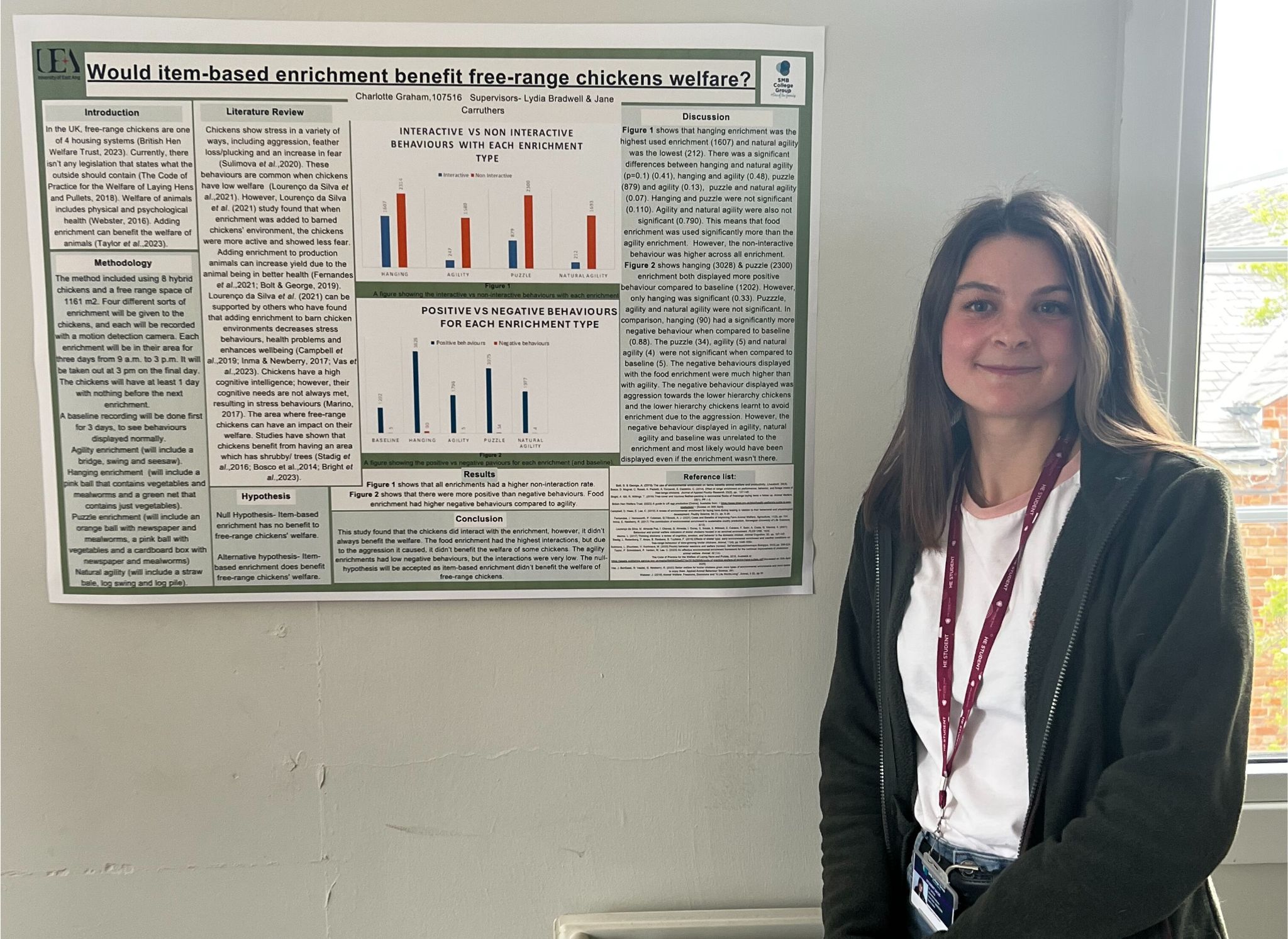 Charlotte with her dissertation poster